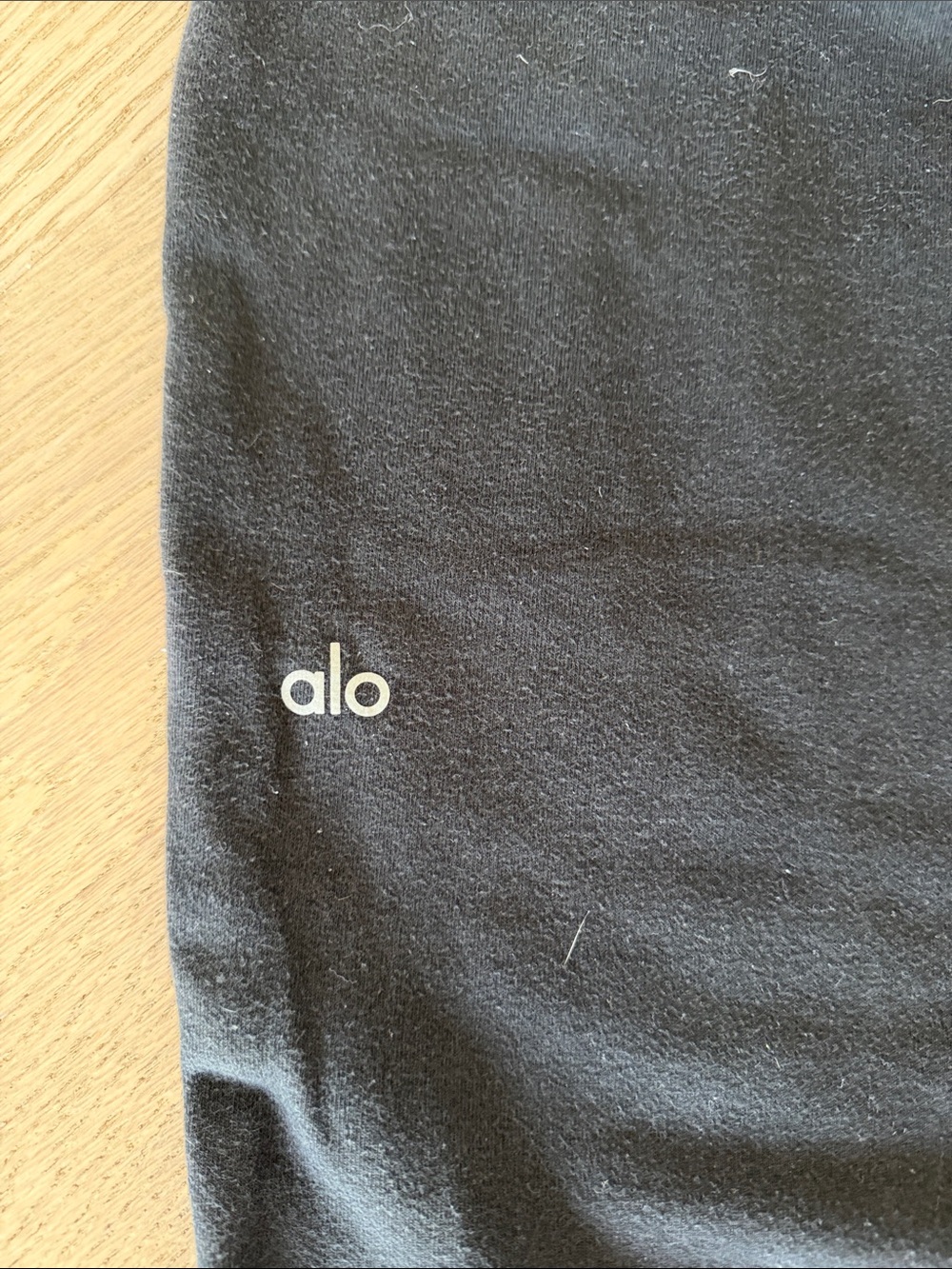 ALO Yoga Black Sweatpants with White Side Logo - Picture 5 of 5